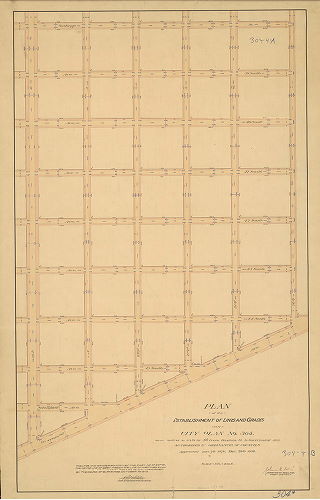 Plan, Plan of the establishment of lines and grades on City Plan No. 304 from 20th St. to 25th St. and from Hastings St. to Government Ave. [Ordinances Jan. 7, 1878 and Dec. 28,1895; confirmed Oct. 19, 1903]