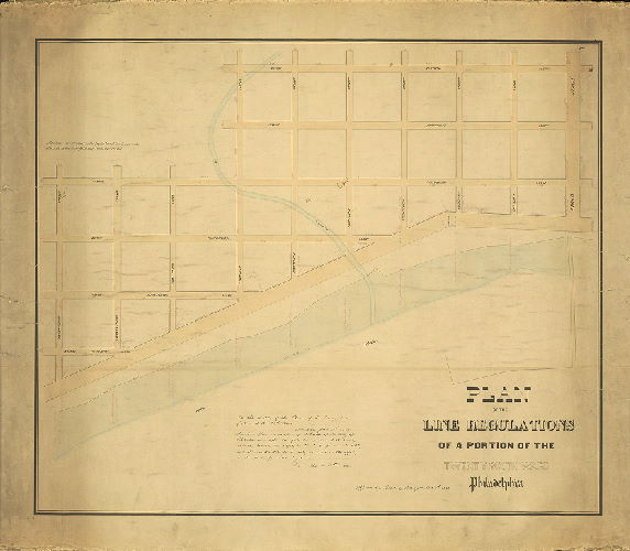 Plan, Plan of the line regulations of a portion of the Twenty-sixth Ward Philadelphia [Approved by Board of Surveyors Dec. 7, 1868; confirmed by Court June 28, 1869]