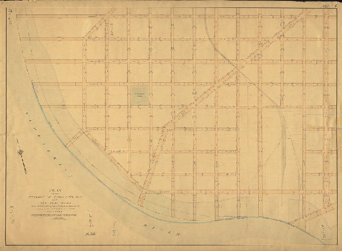 Plan, Plan of the revision of lines & grades on City Plan No. 309 from 25th St. to [Schuylkill] River, and south from Hastings St. [Ordinances Dec. 28, 1895 and April 6, 1897; confirmed Feb. 20, 1905.] 