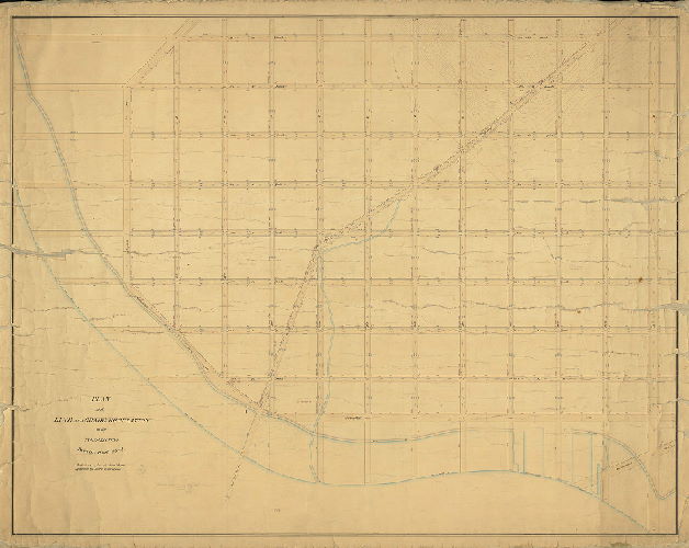 Plan, Plan of the lines and grade regulations of the Tenth Section, Twenty-sixth Ward. [Ordinance Jan. 6, 1878; no confirmation date noted]