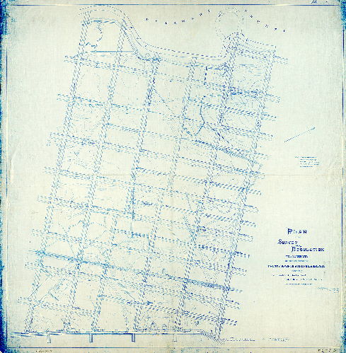 Plan (alternate image), Plan of the survey and regulation with topography of that portion of the Twenty-seventh Ward Philadelphia bounded by Tinicum Road, Darby Creek, Eighty-Fifth and Ninetieth Streets. Ordinance of March 23d, 1888. [Survey returned Dec. 2, 1889]