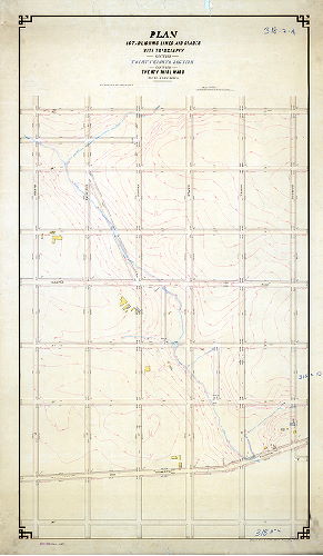 Plan, Plan establishing lines and grades with topography on the Thirty-eighth section of the Twenty-third Ward Philadelphia [Ordinance Sept. 21, 1887; no confirmation date]