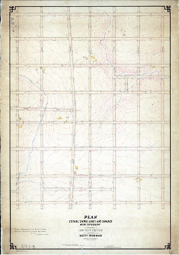 Plan (alternate image), Plan establishing lines and grades with topography on the Fortieth Section of the Twenty-third Ward Phila. [Ordinance Sept. 21, 1887; confirmed May 18, 1891]