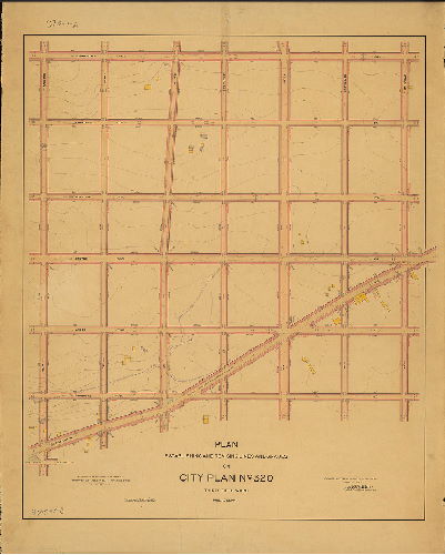 Plan, Plan establishing and revising lines and grades on City Plan No. 320, Thirty-fifth Ward Philadelphia [Ordinances 1887, 1907 and 1908; survey returned May 21, 1909; confirmed June 28, 1909]