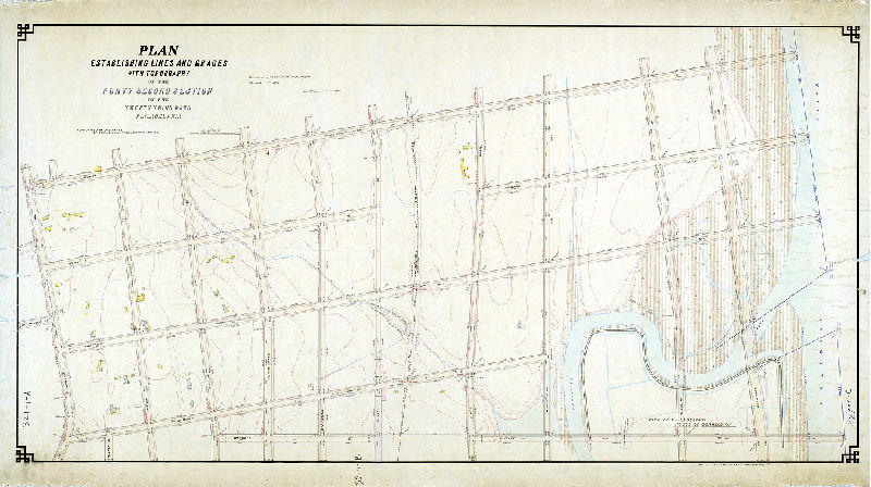 Plan, Plan establishing lines and grades with topography of the Forty-second Section of the Twenty-third Ward Philadelphia [Ordinance April 3, 1888; confirmed Dec. 21, 1891]