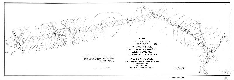 Plan, Plan for placing upon the City Plan 324 Holme Avenue from Welsh Road to Willits Ave., Willits Avenue from Holme Ave. to Academy Ave., and Academy Avenue from Willits Ave. to Frankford Ave. Thirty-fifth Ward, Philadelphia. [Ordinance June 30, 1910; confirmed Oct. 24, 1910.]