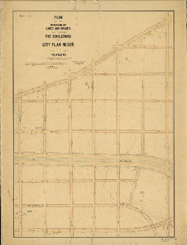 Plan, Plan of the revision of lines and grades and placing The Boulevard upon City Plan No. 325, Thirty-fifth Ward, Philadelphia. [Ordinance confirmed Dec. 24, 1902; survey returned Dec. 7, 1903; confirmed July 11, 1904]