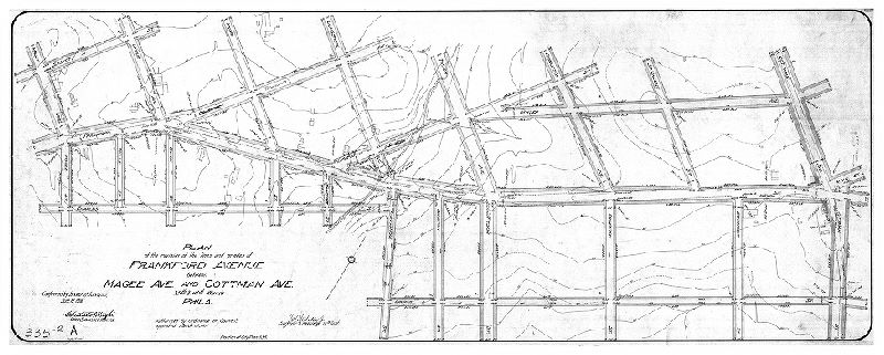 Plan, Plan of the revision of the lines and grades of Frankford Ave. between Magee Ave. and Cottman Ave. 35th and 41st Wards, Phila. [Ordinance March 15, 1911; confirmed June 19, 1916] 