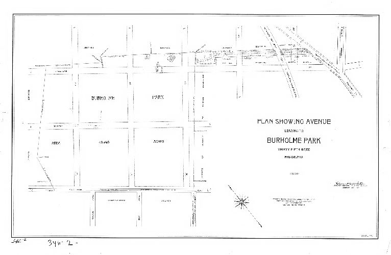Plan, Plan showing avenue leading to Burholme Park, Thirty-fifth Ward, Philadelphia [Survey returned Jan. 2, 1906]