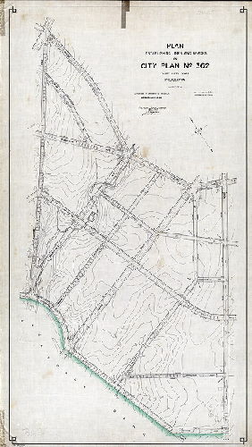 Plan (alternate image), Plan establishing lines and grades on City Plan No. 362, Thirty-fifth Ward, Philadelphia. [Ordinance July 20, 1907; confirmed April 2, 1923]