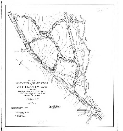 Plan, Plan establishing lines and grades on City Plan No. 372…. Thirty-fifth Ward, Philadelphia [Ordinance July 20, 1907; confirmed April 19, 1926]