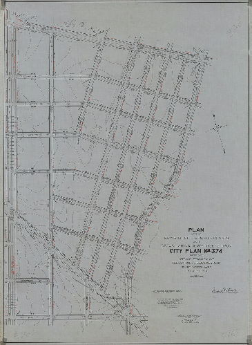 Plan, Plan of the revision of lines and grades and establishing new streets upon City Plan No. 371 … Thirty-fifth Ward, Philadelphia. [Ordinance July 20. 1907; confirmed Jan. 3, 1927]