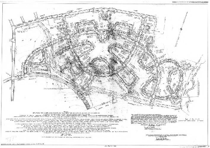 Plan, Plan revising the lines and grades on that portion of City Plan No. 377 bounded by Byberry Road, Dunks Ferry Road, Mechanicsville Road, property line of ground owned by the City (Potter’s Field) Philadelphia-Bucks County Line (Poquessing Creek) and property lines of ground registered in the names of Meadow Holding Co., Orchard Holding Co., and Hampton Holding Co. [by placing new streets and rights-of way on the Plan, and widening, vacating and revising the lines and grades of streets]. 58th Ward, Philadelphia [Ordinance July 30, 1958; confirmed Nov. 7, 1958]