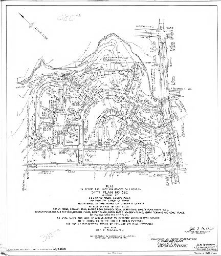 Plan, Plan to revise the lines and grades on a portion of City Plan No. 380 bounded by Academy Road, Comly Road and property lines of a tract registered in the name of Joseph N. Gorson by placing upon the City Plan [15 streets], by placing upon the City Plan an area along the line of and adjacent to Byberry Creek (North Branch) to be dedicated to the city for public purposes, and certain rights-of-way for water pipe and drainage purposes. 58th Ward, City of Philadelphia. [Ordinance Sept. 18, 1958; confirmed Dec. 15, 1958; approved by City Planning Commission Jan. 6, 1959]