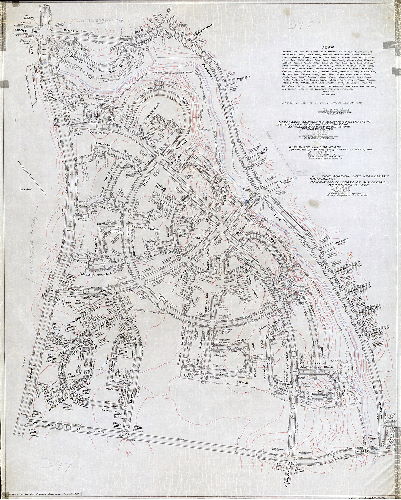 Plan (alternate image), Plan revising the lines and grades on a portion of City Plan No. 397 … by placing upon the City Plan [various streets] … by placing upon the City Plan certain rights-of-way for drainage and water pipe purposes, and certain areas to be dedicated for public purposes. 58th Ward, Philadelphia [Ordinance Nov. 19. 1959; confirmed Feb. 15, 1960; approved by City Planning Commission, Jan. 10., 1961]