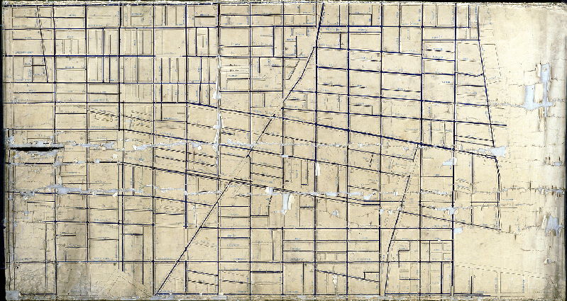 Plan (alternate image), [No title. Philadelphia Water Department water pipe plan]