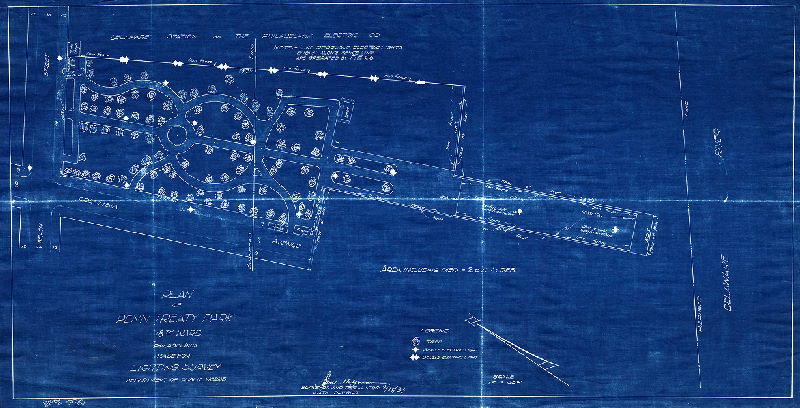 Plan, Plan of Penn Treaty Park, 18th Ward, Philadelphia. Made for Lighting Survey, Department of Public Works 