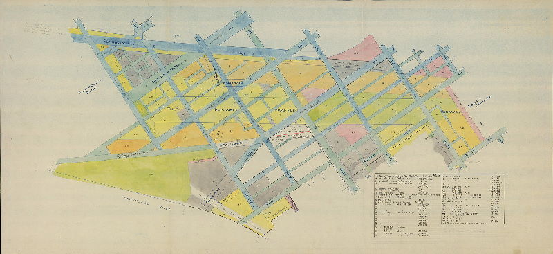 Plan (alternate image), Plan of proposed Park Boulevard (authorized by ordinance, approved April 12th, 1892) showing properties affected