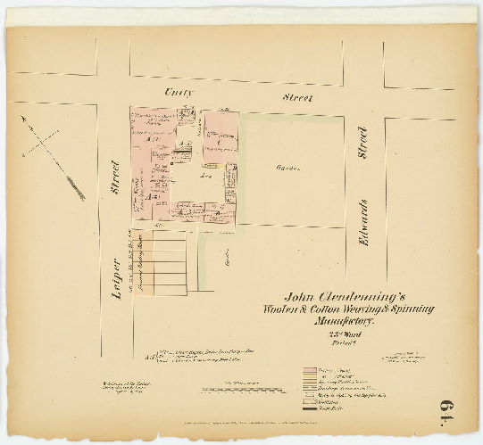 John Clendenning's Woolen & Cotten Weaving & Spinning Manufactory, Hexamer General Surveys, Volume 1