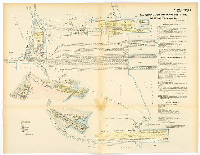 Delaware River Storage Co. (Greenwich Point Oil Works and Yards); Greenwich Oil Refinery and Storage Co. (Greenwich Point Oil Works and Yards); Central Refining Co. (Greenwich Point Oil Works and Yards), Hexamer General Surveys, Volume 10
