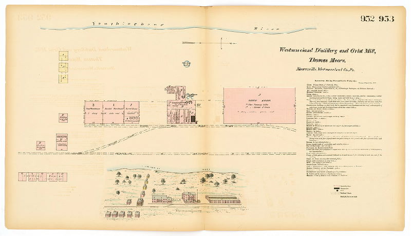 Westmoreland Distillery and Grist Mill, Hexamer General Surveys, Volume 10