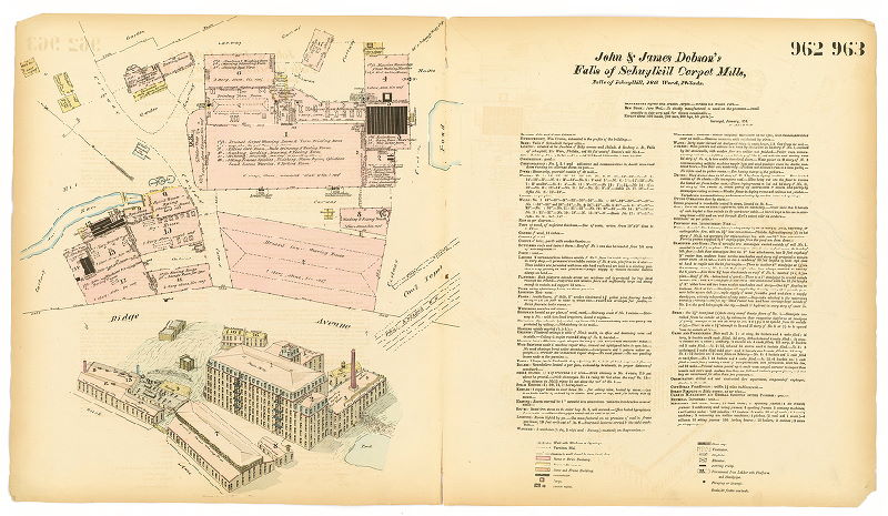 Falls of Schuylkill Carpet Mills, Hexamer General Surveys, Volume 11