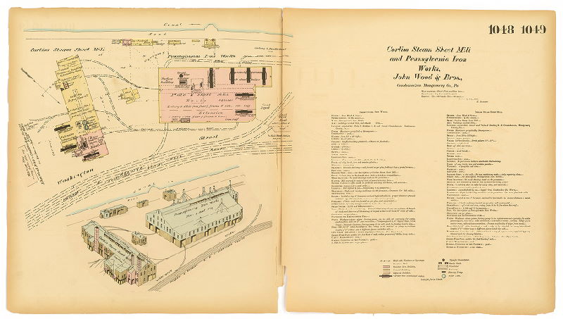 Corliss Steam Sheet Mill and Pennsylvania Iron Works, Hexamer General Surveys, Volume 11