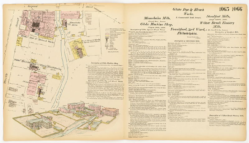 Globe Dye & Bleach Works; Minnehaha Mills; Steadfast Mills; Willow Brook Hosiery Mills, Hexamer General Surveys, Volume 12