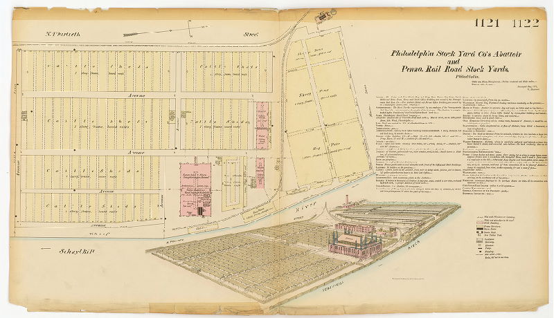 Philadelphia Stock Yard Co's Abattoir and Penna Rail Road Stock Yards, Hexamer General Surveys, Volume 12