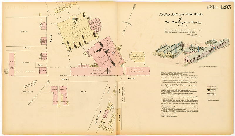 Rolling Mill and Tube Works of the Reading Iron Works, Hexamer General Surveys, Volume 14