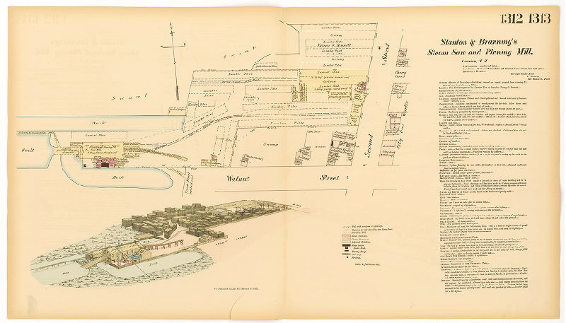 Stanton & Branning's Steam Saw and Planing Mille, Hexamer General Surveys, Volume 14