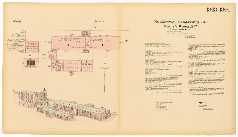 Johnstown Manufacturing Co.'s Woodvale Woolen Mill, Hexamer General Surveys, Volume 14