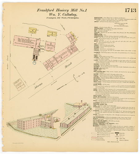 Frankford Hosiery Mill No. 1, Hexamer General Surveys, Volume 18