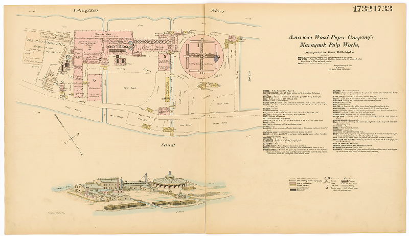 American Wood Paper Co.'s Manyunk Wood Pulp Works, Hexamer General Surveys, Volume 18