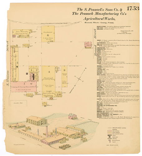 S. Pennock's Sons Co. & the Pennock Manufacturing Co.'s Agricultural Works, Hexamer General Surveys, Volume 18