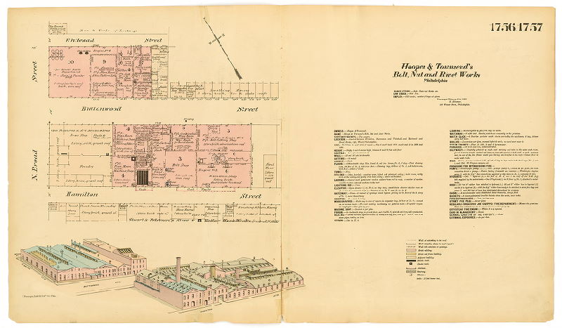 Hoopes & Townsend's Bolt, Nut and Rivet Works, Hexamer General Surveys, Volume 19