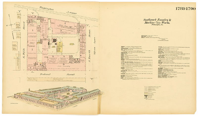 Southwark Foundry & Machine Co.'s Works, Hexamer General Surveys, Volume 19