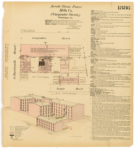 Arrott Steam Power Mills Co. (Carpenter Street); Arrott Steam Power Mills Co. (Carpenter Street); Arrott Steam Power Mills Co. (Carpenter Street); Arrott Steam Power Mills Co. (Carpenter Street); Arrott Steam Power Mills Co. (Carpenter Street); Arrott Steam Power Mills Co. (Carpenter Street); Arrott Steam Power Mills Co. (Carpenter Street); Arrott Steam Power Mills Co. (Carpenter Street); Arrott Steam Power Mills Co. (Carpenter Street); Arrott Steam Power Mills Co. (Carpenter Street), Hexamer General Surveys, Volume 20