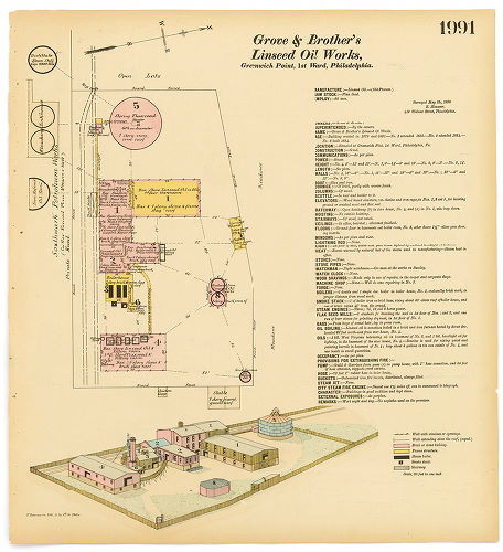 Grove and Brother, Linseed Oil Works, Hexamer General Surveys, Volume 21