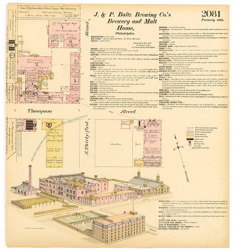J. & P. Baltz Brewing Co., Brewery and Malt House, Hexamer General Surveys, Volume 22