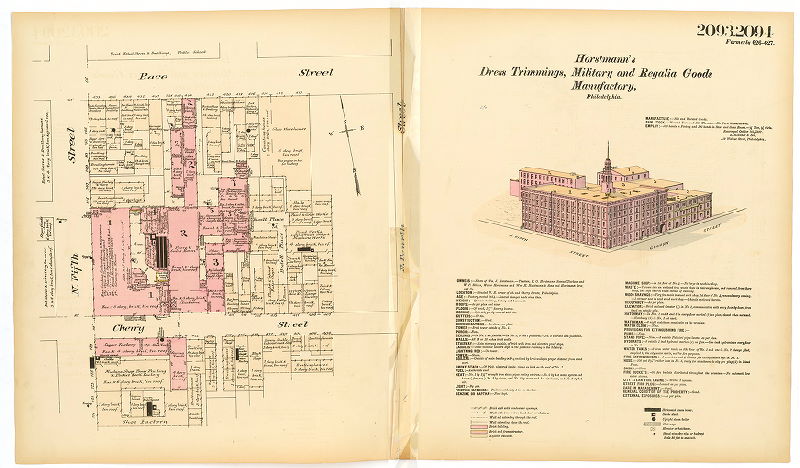 Horstmann's Dress Trimmings, Military and Regalia Goods Manufactory, Hexamer General Surveys, Volume 22