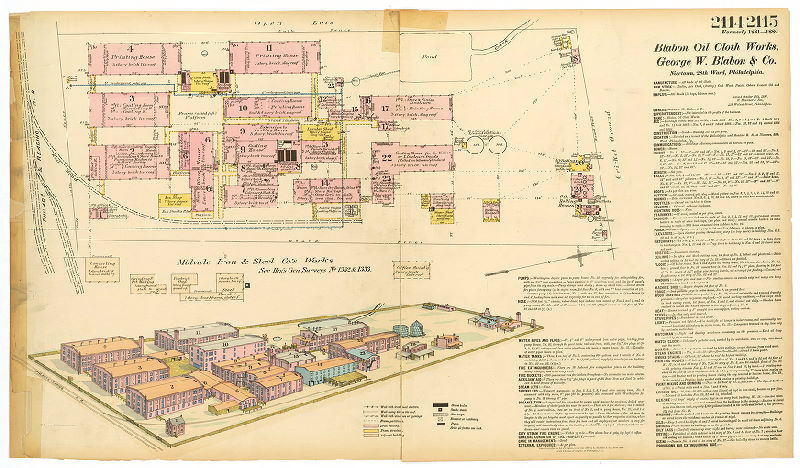 George W. Blabon & Co., Blabon Oil Cloth Works, Hexamer General Surveys, Volume 22
