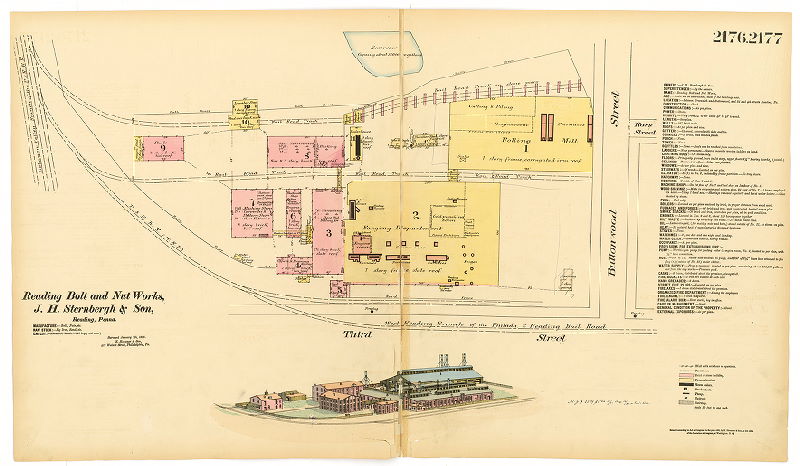 Reading bolt and Nut Works, J.H. Sternbergh and Son, Hexamer General Surveys, Volume 23