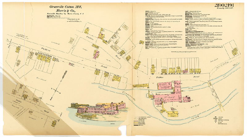 Groveville Cotton Mill, Morris & Co., Hexamer General Surveys, Volume 23