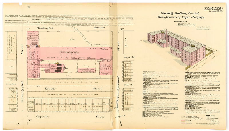 Howell and Brothers, Paper Hangings Factory, Hexamer General Surveys, Volume 23