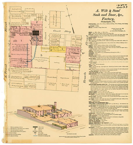 A. Wilt and Sons, Sash, Door and Shuter Factory and Planing Mill, Hexamer General Surveys, Volume 23