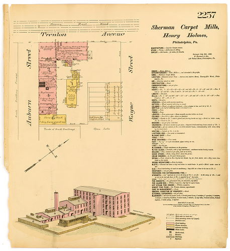 Sherman Carpet Mill, Henry Holmes, Hexamer General Surveys, Volume 24