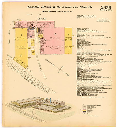 Lansdale Branch of the Abram Cox Stove Co. [Penn Stove Works], Hexamer General Surveys, Volume 25