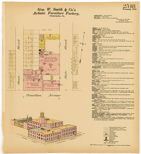 George W. Smith & Co.'s Artistic Furniture Factory, Hexamer General Surveys, Volume 26