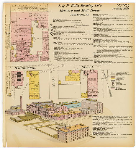 Baltz's Brewery and Malt House, Hexamer General Surveys, Volume 28